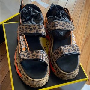 Leopard Leather sandal
